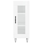 vidaXL Buffet haut Blanc brillant 34 5x34x180 cm Bois d'ingénierie