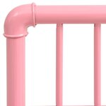 vidaXL Tables de chevet 2 Pièces Rose et transparent Métal et verre