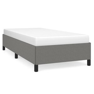 vidaXL Cadre de lit sans matelas gris foncé 100x200 cm tissu