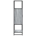 vidaXL Buffet haut sonoma gris 68x35x139 cm bois d'ingénierie et métal