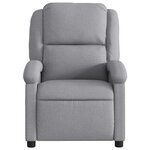 vidaXL Fauteuil de massage inclinable électrique gris clair tissu