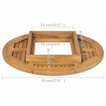 vidaXL Dessus de table de bière Teck 70 cm