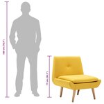 vidaXL Fauteuil sans accoudoirs jaune tissu