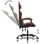 vidaXL Chaise de jeu Noir et orange Similicuir