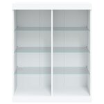 vidaXL Buffet avec lumières LED blanc 81x37x100 cm