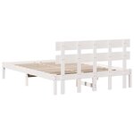 vidaXL Cadre de lit Blanc 150 x 200 cm Bois de pin massif