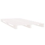 vidaXL Lit de palette Blanc 90x190 cm Bois de pin massif Simple