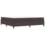 vidaXL Lit à ressorts Marron foncé 200 x 200 cm tissu