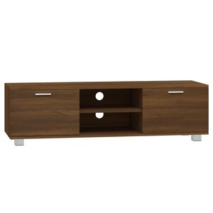 vidaXL Meuble TV Chêne marron 140x40 5x35 cm Bois d'ingénierie