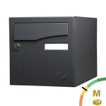 Boîte aux lettres Préface 2 portes noir sablé ral 2100 ms