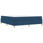 vidaXL Lit à ressorts avec matelas Bleu et Blanc 180 x 200 cm tissu