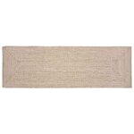 vidaXL Tapis Naturel et blanc 80 x 200 cm Jute