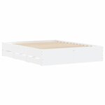 vidaXL Cadre de lit avec tiroirs blanc 140x190cm bois d'ingénierie