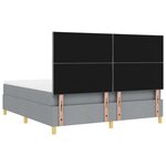 vidaXL Lit Box Spring avec Matelas Gris Clair Super King Tissu