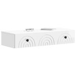 vidaXL Table d'appoint murale 87 5 x 34 5 x 17 cm Bois d'ingénierie