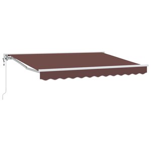 vidaXL Auvent rétractable électrique Marron 3 x 2 5 m