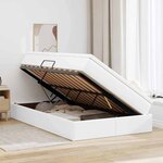 vidaXL Lit avec rangement et matelas avec matelas Blanc 120 x 200 cm