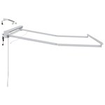 vidaXL Cadre de store électrique avec LED Blanc 3 5 x 2 5 m Aluminium