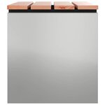 vidaXL Banc de jardin Argent 60 x 40 x 43 cm Acier galvanisé