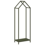 vidaXL Portant de bois chauffage vert olive 40x25x120 cm