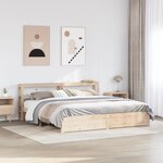 vidaXL Cadre de lit avec tête de lit sans matelas 200x200 cm