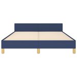 vidaXL Cadre de lit sans matelas bleu 140x190 cm tissu