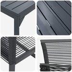 vidaXL Ensemble de salle à manger pour jardin 9 Pièces Noir polyrotin