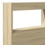 vidaXL Armoire tête de lit avec LED chêne sonoma 140x17x102 cm