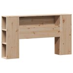 vidaXL Lit bibliothèque sans matelas 140x200 cm bois massif de pin