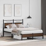 vidaXL Cadre de lit sans matelas chêne marron 120x200 cm