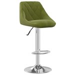 vidaXL Tabourets de bar lot de 2 vert clair velours