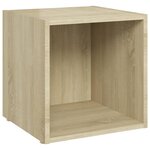 vidaXL Meubles TV 4 Pièces chêne sonoma 37x35x37 cm bois d’ingénierie