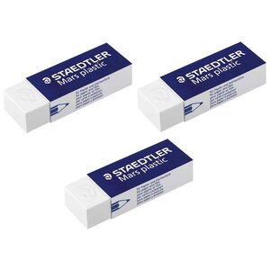 Gomme Mars plastic 526 50 Blanc x 3 STAEDTLER
