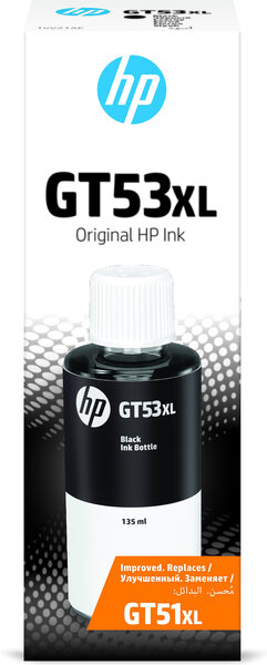 Hp hp gt53 135ml black original ink bottle hp gt53 135ml black original ink bottle