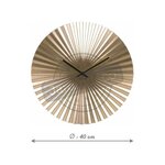 Horloge design en métal sensu doré