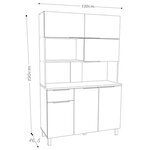 Buffet de cuisine contemporain - 120 x 46 5