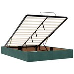 vidaXL Cadre de lit ottoman avec matelas vert foncé 140x190 cm velours