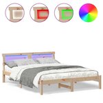 vidaXL Cadre de lit Marron 150 x 200 cm Bois massif en pin