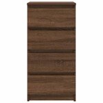 vidaXL Buffet chêne marron 37 5x35x76 cm bois d'ingénierie