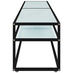 vidaXL Meuble TV Marbre blanc 180x40x40 5 cm Verre trempé
