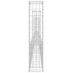 vidaXL Panier de gabion en forme de U avec 5 poteaux Fer 500x20x100 cm