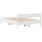 vidaXL Cadre de lit sans matelas blanc 120x200 cm bois de pin massif