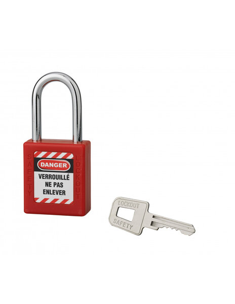 THIRARD - Cadenas de consignation 40mm  anse acier 38mm  Rouge  variure B3 - Thirard