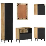 vidaXL Ensemble de meubles de salle de bain 5 Pièces bois manguier massif