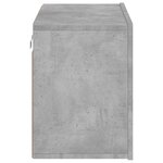 vidaXL Meuble TV mural gris béton 60x30x41 cm