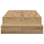vidaXL Cadre de lit avec rangement avec tiroir Chêne artisanal 100 cm