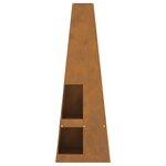 vidaXL Fosse à feu avec rangement pour bûches  35x35x100 cm  en acier vieilli.