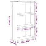 vidaXL Armoire murale de salle de bain Blanc 30 x 10 x 50 cm