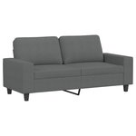 vidaXL Ensemble de canapés 3 Pièces gris foncé tissu