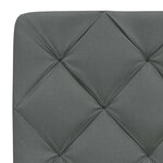 vidaXL Lit avec matelas gris foncé 90x190 cm tissu